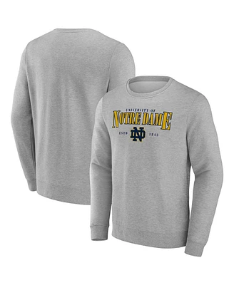 Fanatics Men's Gray Notre Dame Fighting Irish True Classics Act Fast Fleece Pullover Sweatshirt