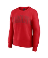 Fanatics Women's Red Carolina Hurricanes Elements Flow Pullover Sweatshirt