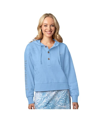 Margaritaville Women's Blue Detroit Lions Island Dream Solid Pullover Hoodie