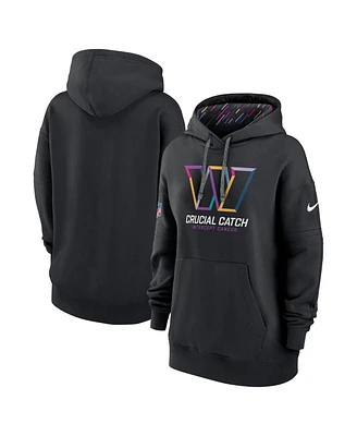 Nike Women's Black Washington Commanders 2024 Nfl Crucial Catch Club Pullover Hoodie