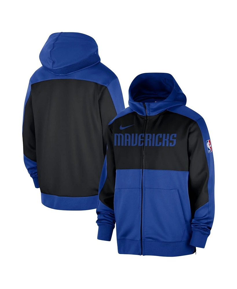 Nike Men's Blue Dallas Mavericks Authentic On-Court Showtime Performance Full-Zip Hoodie