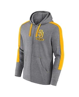 Fanatics Men's Heather Gray San Diego Padres Gains Fleece Full-Zip Hoodie