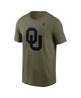 Jordan Men's Olive Oklahoma Sooners 2024 Military Appreciation Tonal Logo Performance T-Shirt