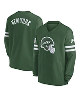 Nike Men's Green New York Jets 2023 Sideline V-Neck Pullover Windshirt