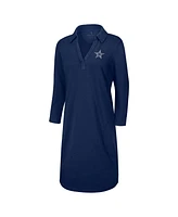 Tommy Bahama Women's Navy Dallas Cowboys Ashby Isles Three-Quarter Length Sleeve Pullover Jersey Dress