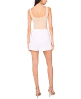 1.state Women's Drawstring Solid Wide-Leg Shorts