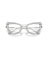 Swarovski Women's Blue Light Glasses with Crystals clip-on, SK7011