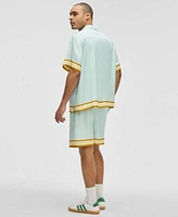 Mode Of One Mens Contrast Trim Camp Shirt Shorts Exclusively At Macys