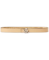 Lauren Ralph Logo Reversible Metallic Embossed Belt