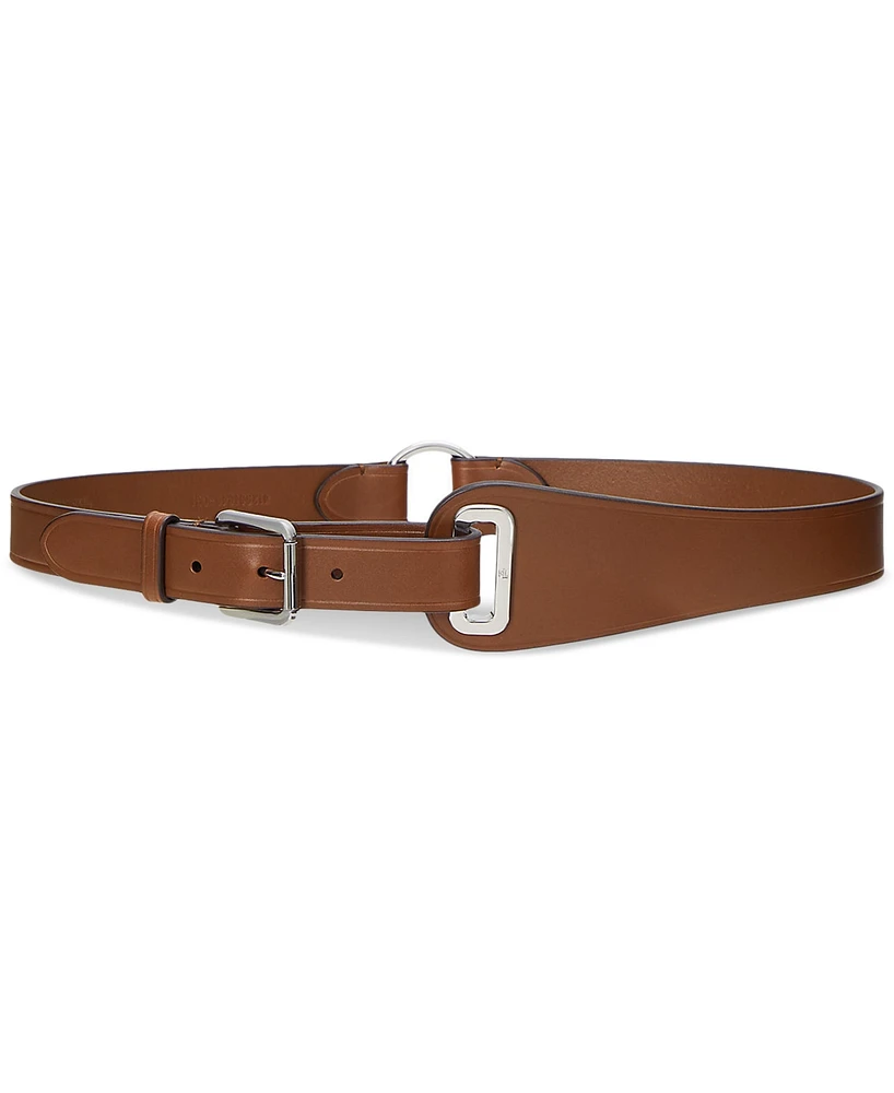 Lauren Ralph Leather Grommet Strap Belt