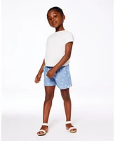 Deux par Baby Girls Crinkle Short Sleeve Top White