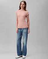 Calvin Klein Women's Slim-Fit Matte Jersey Crewneck Tee
