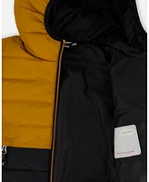 Deux par Baby Boys Colorblock Quilted Mid-Season Jacket Brown And Black