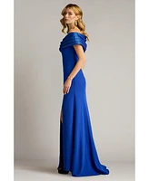 Tadashi Shoji Dalton Contrast Off-Shoulder Gown