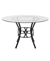 Round Dining Table – Elegant and Space-Saving Dining Table for Kitchen or Dining Room