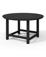 Kids Outdoor Patio Furniture Hdpe 38" Wide Round Dining Table