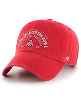 '47 Brand Men's Scarlet Ohio State Buckeyes College Football Playoff 2025 Cotton Bowl Clean Up Adjustable Hat