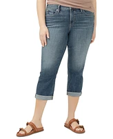 Silver Jeans Co. Plus Suki Curvy-Fit Cropped Denim