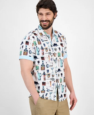 Tommy Bahama Men's Nova Wave Well Stocked Classic-Fit Printed Button-Down Seersucker Shirt