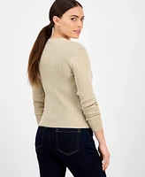 I.n.c. International Concepts Petite Button-Front V-Neck Cardigan, Exclusively at Macy's