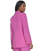 Halston Women's Notched-Collar Two-Button Blazer