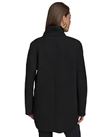 Donna Karan New York Women's Crepe Stand-Collar Coat