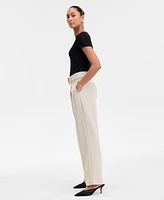 I.n.c. International Concepts Women's High-Rise Belted Wide-Leg Pants, Exclusively at Macy's