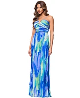 Xscape Women's Pleated Halter Gown