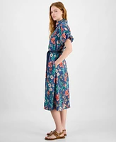 Tommy Hilfiger Women's Floral-Print Shirtdress