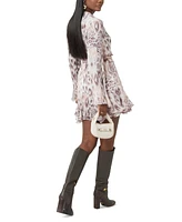 Guess Women's Sibilla Long-Sleeve Belted Dress