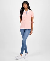 Nautica Jeans Women's Gingham Polo Shirt