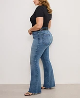 Good American Women's Soft Tech Bootcut Jeans