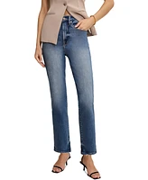 Good American Women's Boy Straight-Leg Cropped Jeans