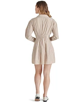 Steve Madden Women's Aria Striped Mini Shirt Dress