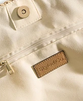 Style & Co Extra-Large Shell Straw Tote, Exclusively at Macy's