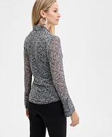 I.n.c. International Concepts Women's Johnny-Collar Top, Exclusively at Macy's