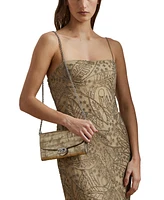 Lauren Ralph Lauren Adair Croc-Embossed Leather Small Crossbody