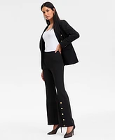 I.n.c. International Concepts Women's High-Rise Snap Tapered Pants, Exclusively at Macy's