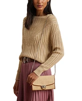 Lauren Ralph Lauren Raffia Small Adair Crossbody