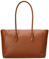 Lauren Ralph Pebbled Leather Extra-Large Tanner Satchel