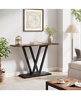 Tribesigns Gold Console Table, Modern Hallway Table for Entryway, 43 Inch Entryway Tables Narrow Sofa Living Room, Stable Metal Frame & Easy