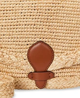 Lauren Ralph Lauren Raffia Small Colbie Messenger Crossbody