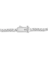 Swiss Blue Topaz (3-1/2 ct. t.w.) & Diamond (1-1/5 Tennis Bracelet 14k White Gold (Also London Aquamarine)