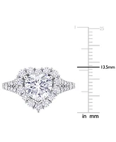 Macy's Moissanite Heart Ring (3 ct. t.w.) Sterling Silver