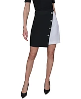 Karl Lagerfeld Paris Women's Colorblocked Mini Skirt