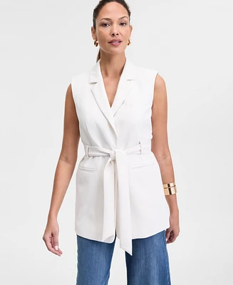 I.n.c. International Concepts Women's Belted Vest, Exclusively at Macy's