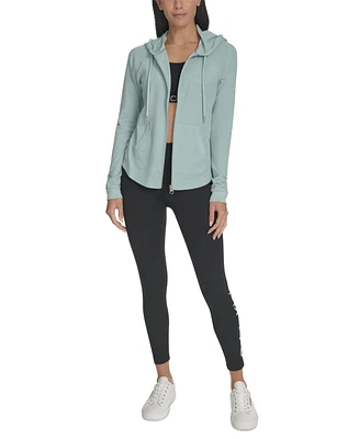 Calvin Klein Performance Ruched-Sleeve Zip Hoodie