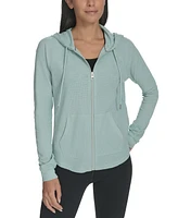 Calvin Klein Performance Ruched-Sleeve Zip Hoodie
