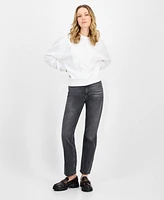 Guess Women's G-Wave Embossed Studded Sweatshirt