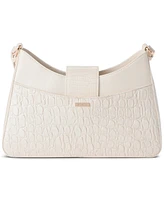 Brahmin Esme Sea Salt White Carman Leather Small Shoulder Bag